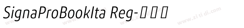 SignaProBookIta Reg字体转换